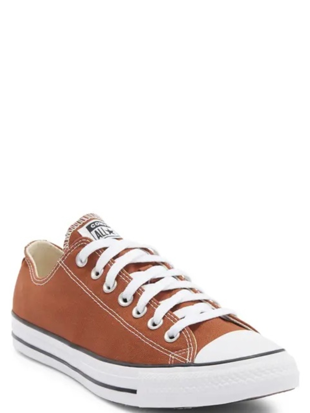 Converse Low Top Sneakers in Rust Brown with White Accents Sz 7 women’s